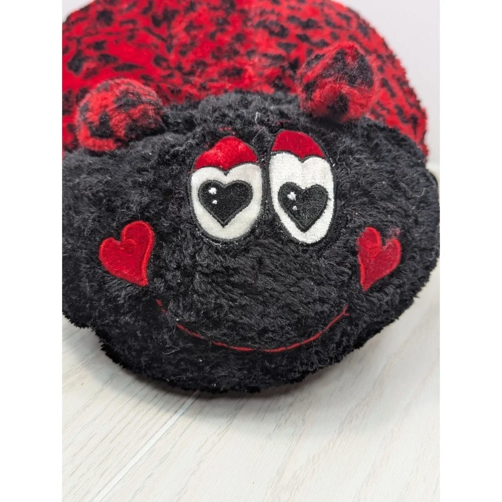 Dandee Large Ladybug Pillow Plush heart eyes cheeks round body - Picture 2 of 9